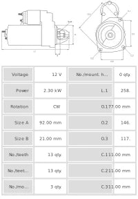 Motor de arranque S9001