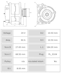 ALTERNADOR NUEVO A3100