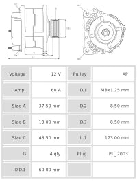ALTERNADOR NUEVO A9006