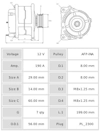 ALTERNADOR NUEVO A1047S