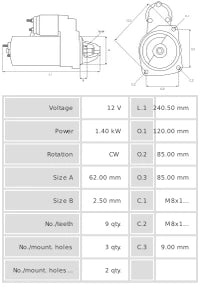 Motor de arranque S0721S