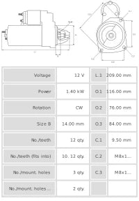 Motor de Arranque S9020