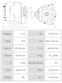 ALTERNADOR NUEVO A6524S