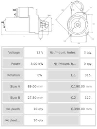 Motor de arranque S0302