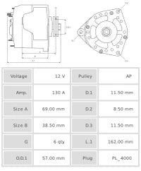 ALTERNADOR NUEVO A6295
