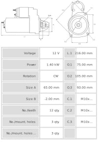 Motor de arranque S5044SR