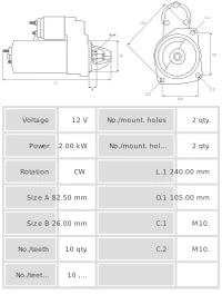 Motor de Arranque S0026PR