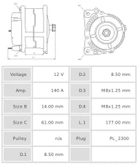 ALTERNADOR NUEVO A0190