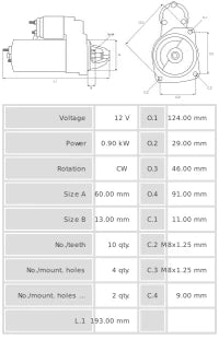 Motor de arranque S0568
