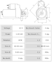Motor de arranque S3241S