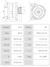 ALTERNADOR NUEVO A6302