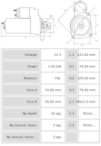 Motor de arranque S3220S