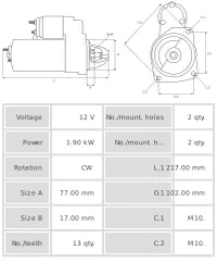 Motor de arranque S6257