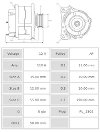 ALTERNADOR NUEVO A6500S