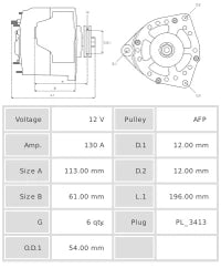 ALTERNADOR NUEVO A6217