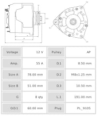 ALTERNADOR NUEVO A9038