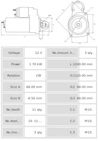 Motor de arranque S0309