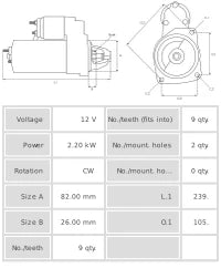 Motor de arranque S0259