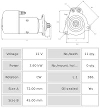 Motor de arranque S0836S