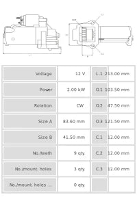 Motor de arranque S2066