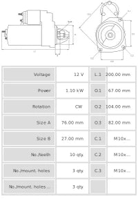 Motor de Arranque S0096