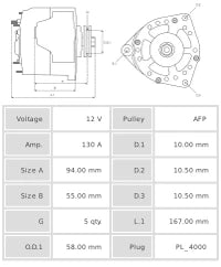 ALTERNADOR NUEVO A6676S