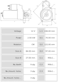 Motor de arranque S0614PR