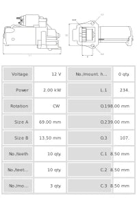 Motor de arranque S0479