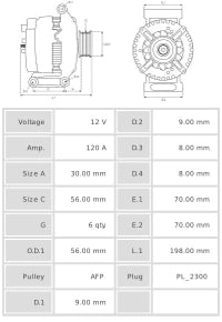 ALTERNADOR NUEVO A0195