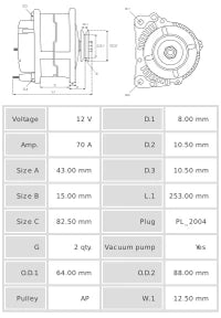 ALTERNADOR NUEVO A5166