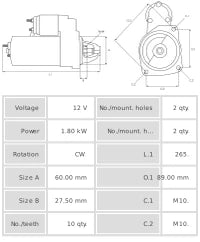 Motor de arranque S0615S