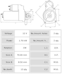 Motor de arranque S0881S