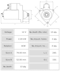 Motor de arranque S0321