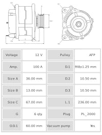 ALTERNADOR NUEVO A2107S