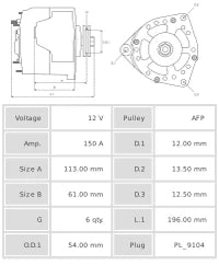 ALTERNADOR NUEVO A6674S