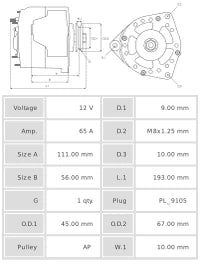 ALTERNADOR NUEVO A0090