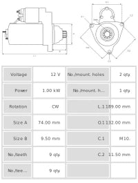 Motor de arranque S6098