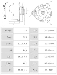 ALTERNADOR NUEVO A0585S