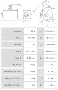 Motor de arranque S0225