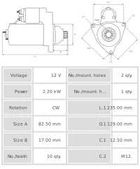 Motor de arranque S6222S