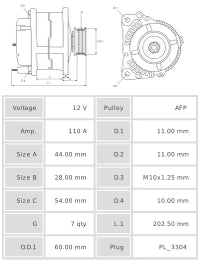 ALTERNADOR NUEVO A6526S