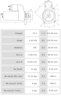 Motor de Arranque S3016PR