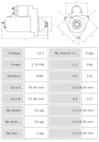 Motor de arranque S0229