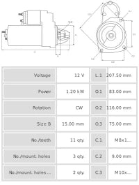 Motor de arranque S9036PR