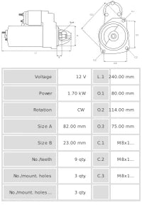 Motor de Arranque S0105PR
