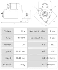Motor de arranque S9200S