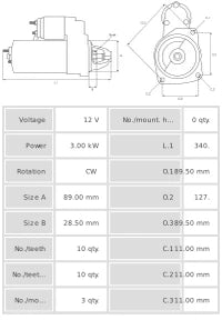 Motor de arranque  S0198