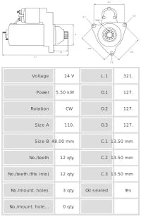 Motor de arranque S0137