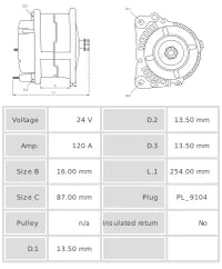 ALTERNADOR NUEVO A0024
