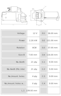 Motor de arranque S6038
